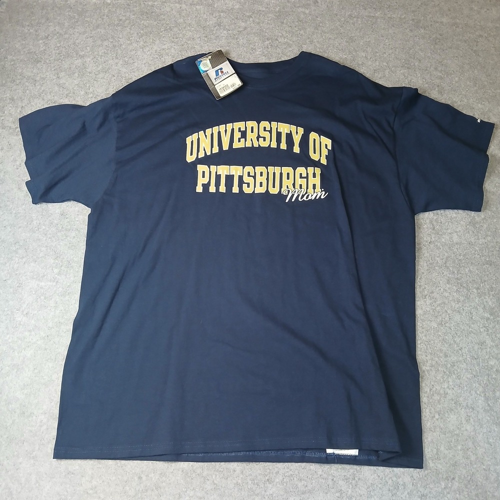 University of Pittsburgh T-Shirt Womens XXL Navy NCAA Russell Athletic NEW